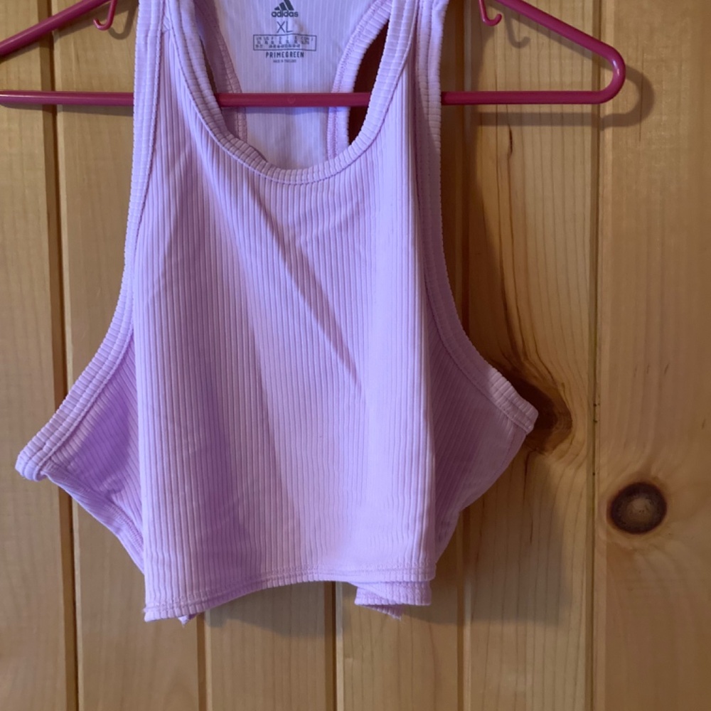 Adidas Cropped Racerback Top – Size XL (Runs Large) - Picture 4 of 5